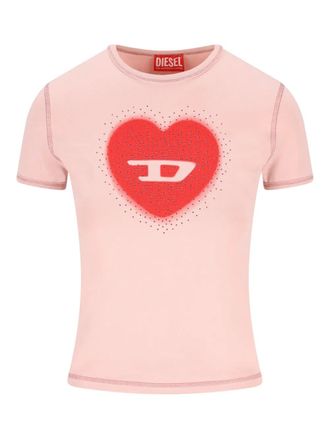 Diesel T-shirt con logo - Rosa