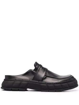 Viron backless chunky-sole loafers - men - Apple Leather/Apple Leather/Polyurethane - 39 - Black