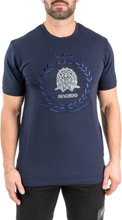 Maceoo Lion Crown Cotton Graphic T-Shirt in Blue at Nordstrom, Size 3