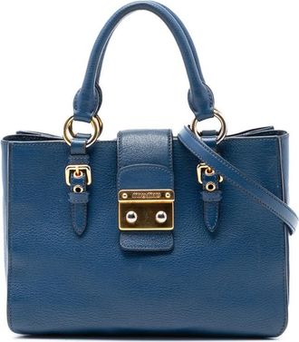 Miu Miu Pre-owned Miu Miu Goatskin Madras Satchel Ladies ESTDRDMINOW5K260