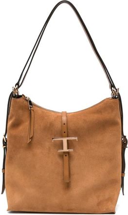 Tod's Brown T Timeless Small Shoulder Bag