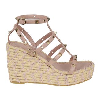 Valentino Garavani Wedges, female, Beige, Size: 10 US Rockstud Wedge