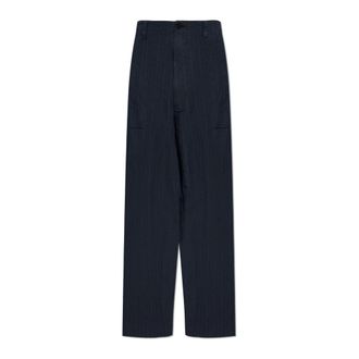 Comme Des Gar&ccedil;ons Gestreepte Broek - Heren - Broeken - Blauw - Maat: S Poliester