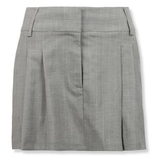 Remain Rokken, Dames, Grijs, L, Leer, Double Waistband Skirt