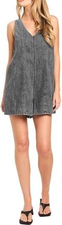 Flying Tomato Washed Denim Romper in Grey Denim at Nordstrom Rack, Size Medium
