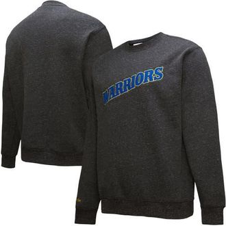 Mitchell & Ness Mens Black Golden State Warriors Mitchell & Ness Black Out Collection Snow Washed Vintage Logo Pullover Sweatshirt at Nordstrom, Size Xxx-Large