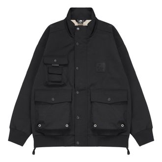 New Balance Multiple Pockets Cargo Windproof Sports Logo Jacket Black AMJ13384-BK