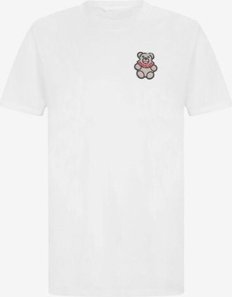 Moncler Kurzarm-T-Shirt mit Aufnäher Moncler Teddy Bear