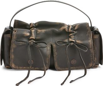 Acne Studios Multipocket Washed Leather Bag in Dark Brown/Beige at Nordstrom