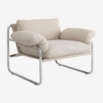 Sklum Pack De 2 Sillones En Chenilla Y Hierro Evani Sklum