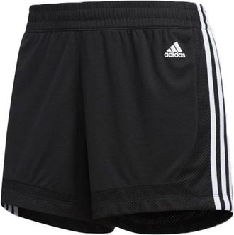 adidas (WMNS) adidas 3-Stripes 5-Inch Mesh Shorts Asia Sizing Black White EB3894