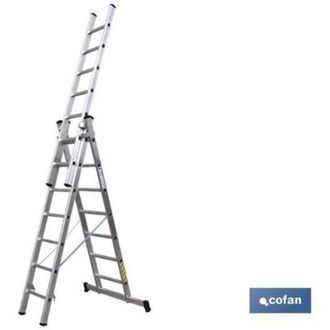 cofan Cofan - Escalera Aluminio Triple 11 Pelda&ntilde;os 3,00 + 3,00 + 3,00 M