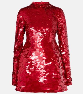 Sportmax Terfrite sequined jersey minidress
