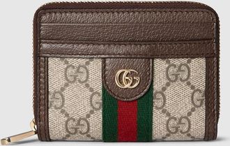 Gucci Ophidia Coin Zip Wallet, Beige, GG Canvas