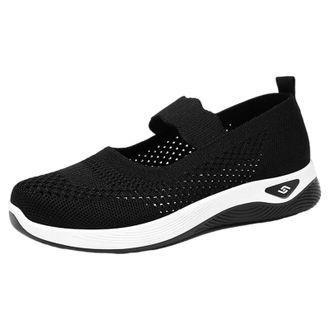 Generic UK Clearance Women Slip on Trainers, Ladies Breathable Mesh Walking Running Shoes Non Slip Low Top Trainers Comfortable Athletic Sneakers All Day Walk