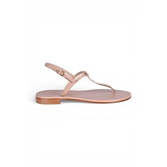 Paolo Ferrara Flat Sandals, female, Pink, Size: 10 US Sandali Infradito in Nappa