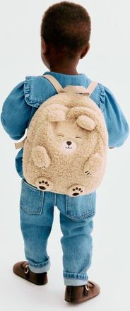 H&M Fleece Backpack in Beige/teddy Bear at Nordstrom