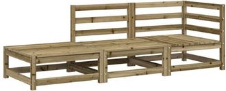 vidaXL Vidaxl - Sofá de jardín con reposapiés 2 plazas madera pino impregnada