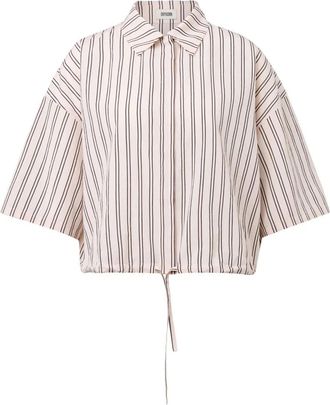 Drykorn Overhemden, Dames, Roze, XS, Polyester, Lainay Cropped Shirt Blouse