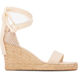 Soludos The Capri Wedge Linen Colors Espadrille in La Concha Ivory at Nordstrom, Size 7.5