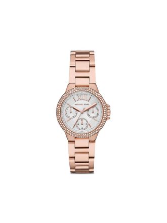 Michael Kors Camille rhinestone 33mm watch - White
