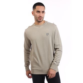 Lyle & Scott Mens Lyle And Scott Natural Dye Crewneck Sweatshirt in Beige