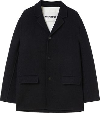 Jil Sander deconstructed wool jacket - men - Virgin Wool - 46 - Black