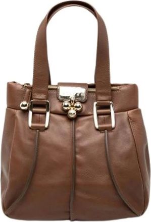 Celine Pre-owned Handbags, female, Brown, Size: ONE SIZE Pre-owned Leather Handbag