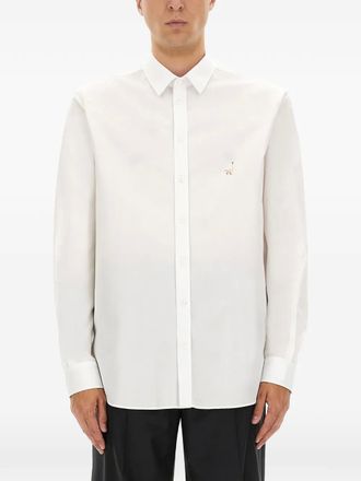 Moschino Overhemd met geborduurde eend - Wit