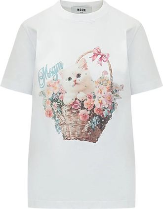 Msgm T-Shirt - Dames - T-shirts - Wit - M - Tops