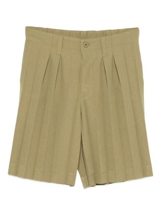 Homme Plissé Issey Miyake pleated shorts - Groen