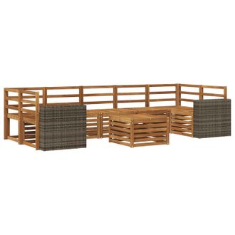 vidaXL Conjunto De Sof&aacute;s De Exterior 8 Uds. Natural Vidaxl