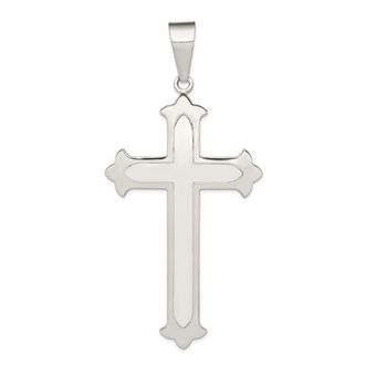 Diamond2Deal Sterling Silver Polished Cross Pendant
