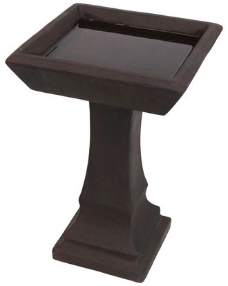 Sunnydaze Outdoor Simply Square Modern Bird Bath