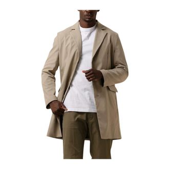 Drykorn Beige Mantel Stijlvolle Jas - Heren - Mantel - Beige - XL - Polyester - Jassen