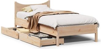 vidaXL Estructura De Cama Con Cajones Madera Maciza De Pino 90x200 Cm Vidaxl