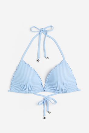 H&M Push-up Triangel-Bikinitop - Hellblau
