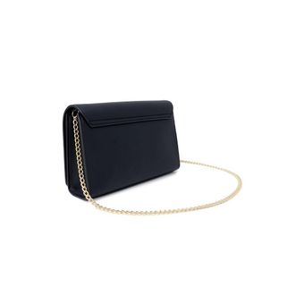 Love Moschino Logo-Embroidered Clutch - Black