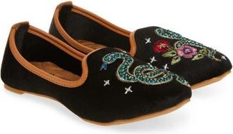Fuchsia Viper Mismatched Embroidered Loafer in Black at Nordstrom, Size 10
