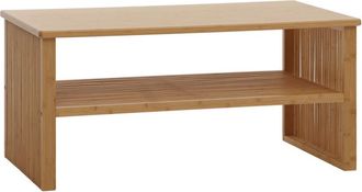 Hhg Mesa De Centro De Bamb&uacute; Hhg 583, Mesa De Sal&oacute;n Mesa De Sof&aacute; Mesa Auxiliar, Compartimento De Almacenamiento Mvg-certificado 46x97x55cm