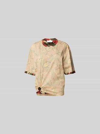 Paco Rabanne T-Shirt mit Label-Detail in Beige, Gr&ouml;&szlig;e XS
