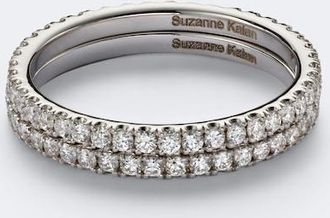 Suzanne Kalan Midi 18kt white gold tech ring jackets with diamonds