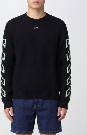 Off-white Pullover girocollo in cotone con Arrow