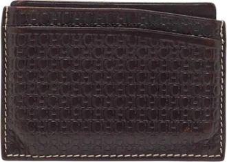 Carolina Herrera Tweedehands leren portemonnees - Dames - Vintage Accessoires - Bruin - ONE Size - Leer - Vintage