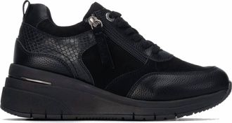 Refresh Womens Casual Wedge Sneakers In Black