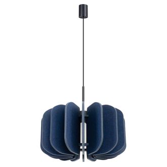 Sollux Lighting L&aacute;mpara colgante azul marino/negro fieltro/acero alt. 146 cm