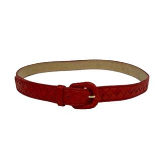 Bottega Veneta Pre-owned Vintage Riem - Dames - Vintage Accessoires - Rood - ONE Size - Leer - Vintage