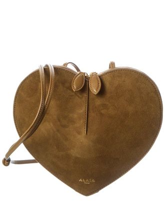 Alaia Ala&iuml;a Le Coeur Leather & Suede Crossbody