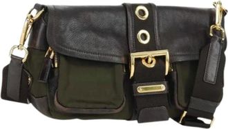 Prada Pre-owned Cross Body Bags, female, Green, Size: ONE SIZE Pre-owned Vintage Nylon Shoulder Bag