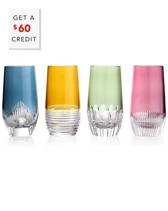 Waterford Set Of 4 Mixology Color Highballs With $60 Credit